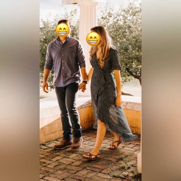 Lulu’s Mystified Forest Green Polka Dot High-Low Wrap Dress - Picture 7 of 8